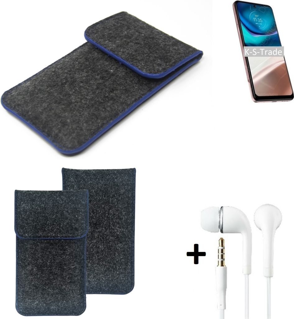 K-S-Trade Handy Schutz Hülle kompatibel mit Motorola Moto G42 Schutzhülle Handyhülle Filztasche Pouch Tasche Case Sleeve Filzhülle dunkelgrau,