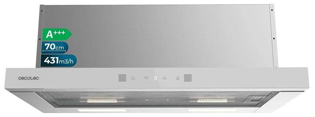 Cecotec Bolero Flux Tlt 704400 Teleskophaube Silber One Size / EU Plug 220V Silber One Size