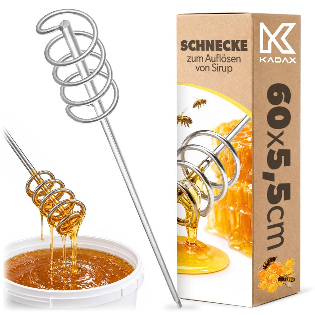 KADAX Honigrührer Ø 55 mm aus Edelstahl, robuste Produktbild  KI-generiertes Bild