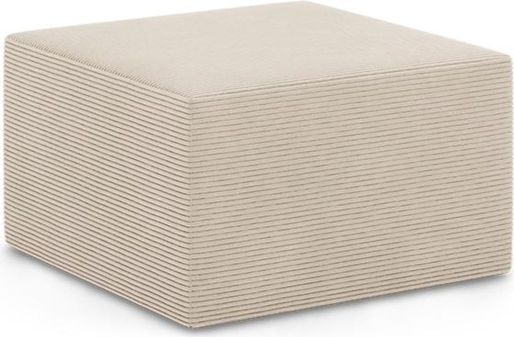 Sitzpouf 76x77cm Modulares Wohnzimmer Fußhocker Für Ecksofa NOVA Beige