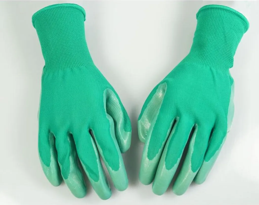 Gants de Travail en Nitrile Lot de 24 pour Jardinage et Manutention