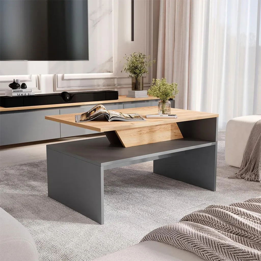 Table basse Vicco Arden résistante et facile à monter pour salon moderne