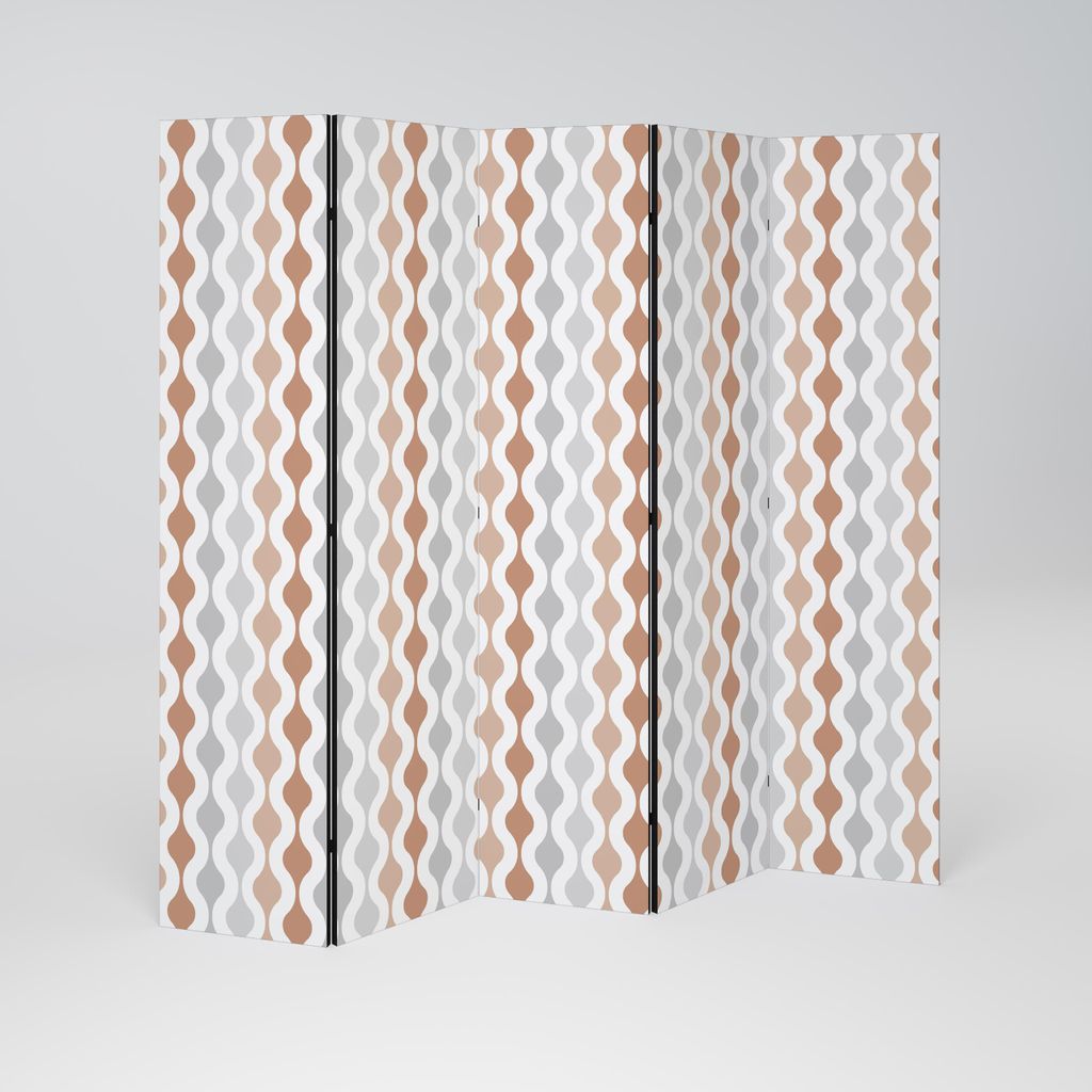 SpaceRebels Paravent Raumteiler - 5-teilig Raumtrenner, Druck 2-Seite - Raumtrenner - Trennwand Wohnung - Room Divider - Spanische Wand Deko Modern...