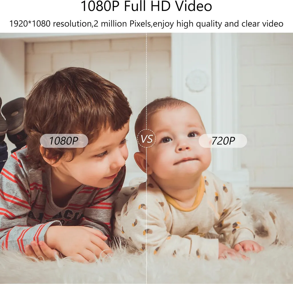 Caméra de sécurité extérieure sans fil 1080P avec audio bidirectionnel