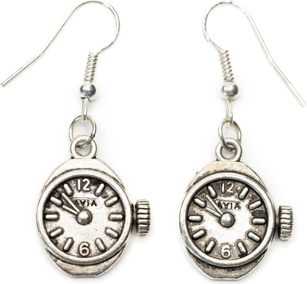 Uhr Ohrringe Uhrwerk Armbanduhr Zeit Steampunk Miniblings Ohrhänger silber