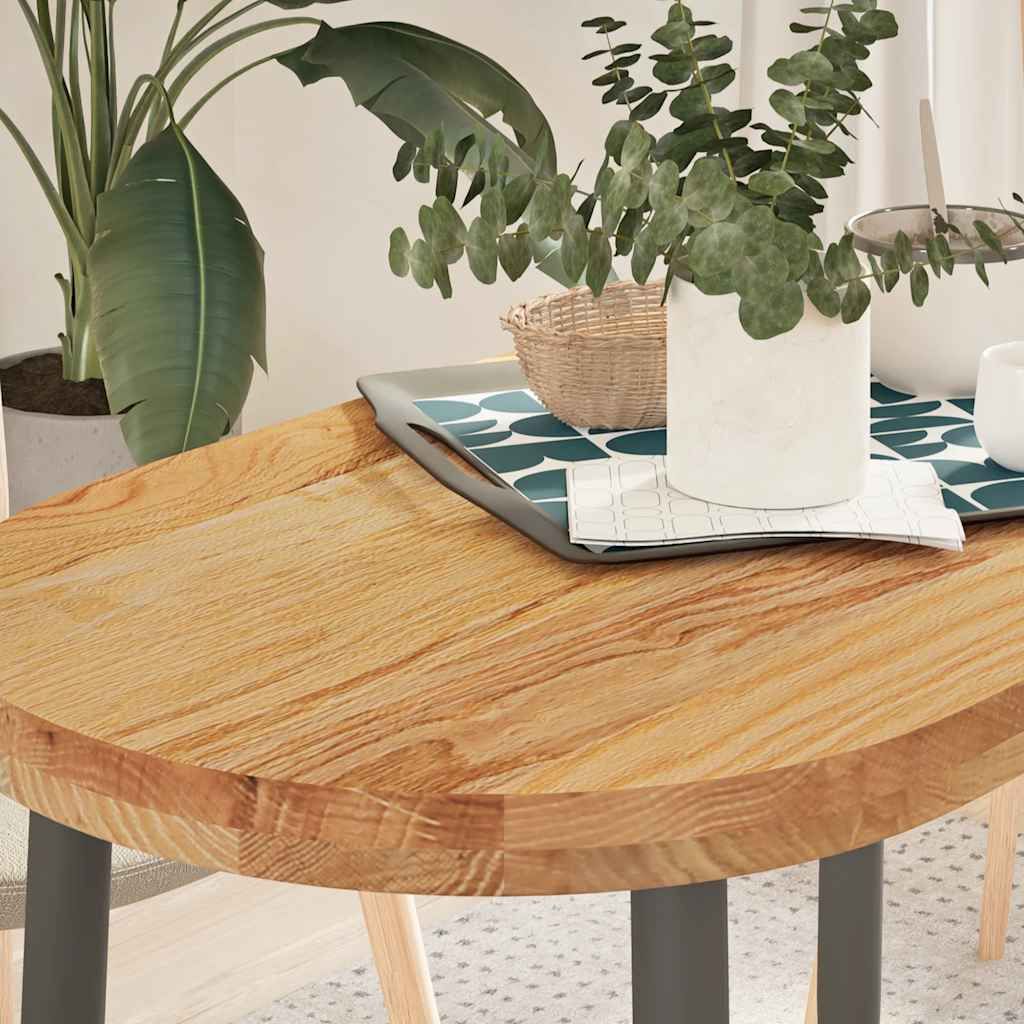 "SALE 2026"Tischplatte - elegantes Design - Schreibtischplatte - Hellbraun 100x50x4cm Massivholz Eiche Oval Promotion864647 - Tischplatten