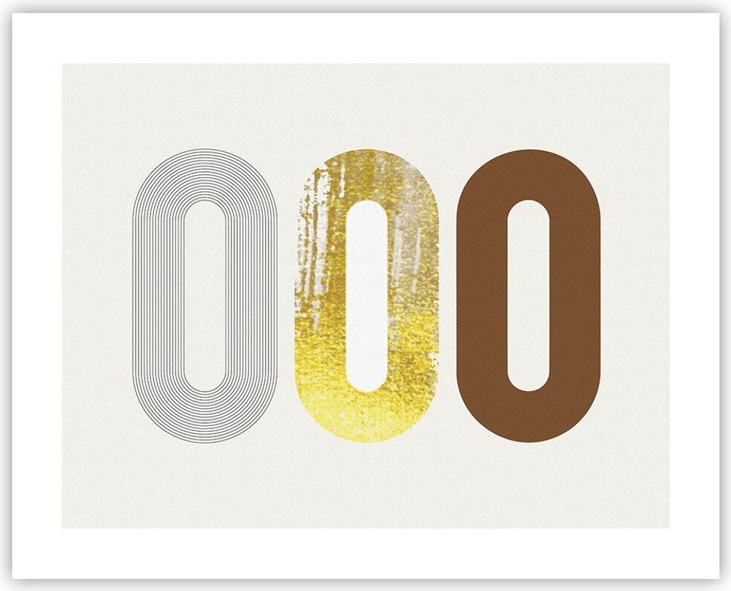 Poster - Poster ohne Rahmen - Oval Laufband Abstraktion - 50x40 cm - Wand Bild - Wanddeko - Wandbilder - Kunstposter - Wandposter - Bilder - Kunstd...