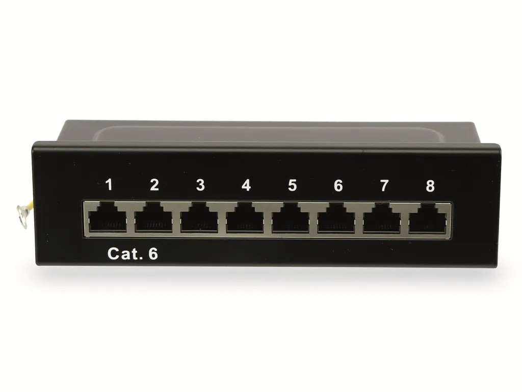 RED4POWER CAT.6 Patchpanel R4-N108S, 8-fach, nero - 3
