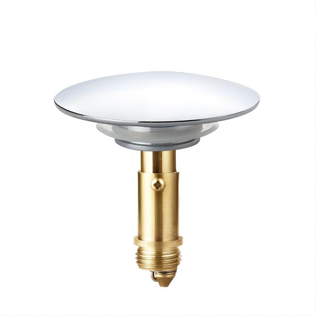 Pop-up-Ablaufventil 66 mm, Push-Open-Ablaufventil, Badezimmer-Ablaufsieb, Pop-up-Ablaufstopfen mit Klick-Klack-Funktion, Messing-Ablaufgarnitur, ge...