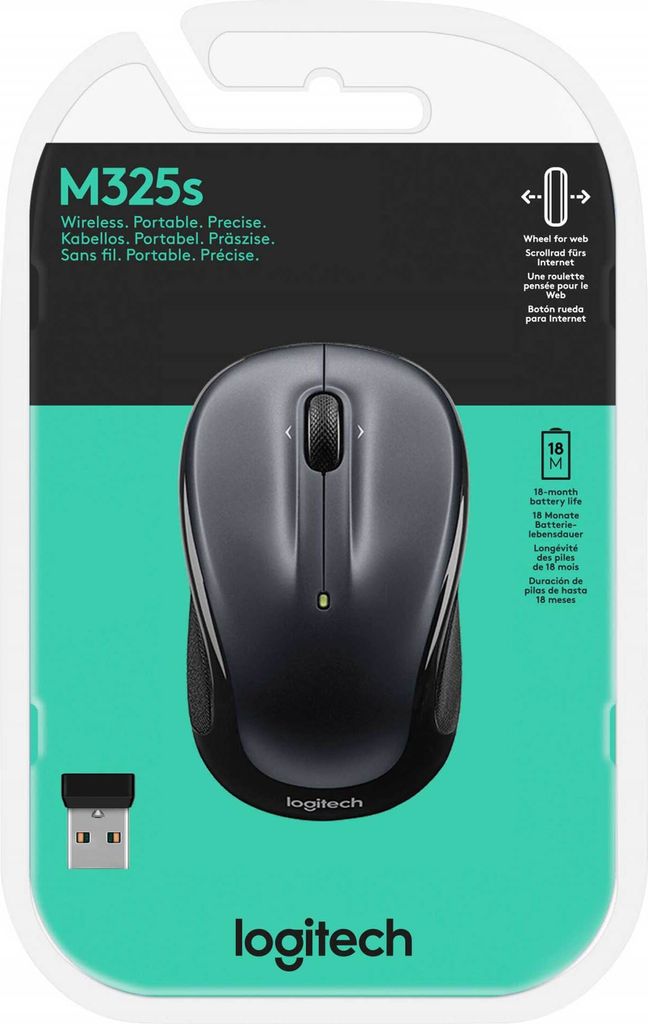 Logitech Wireless Mouse M325s dark silver retail Obrázok produktu 