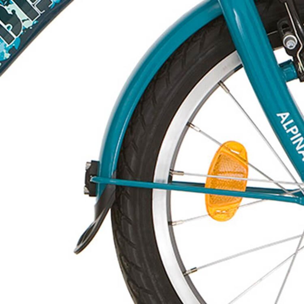 Alpina Fahrrad Schutzblech-Set 16 Zoll Türkis ohne Stangen für Alpina Yabber