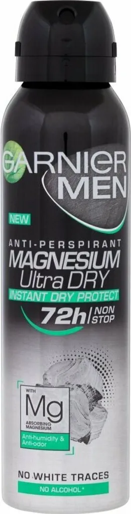 Anti-Transpirant Homme Anti-Humidité Garnier Magnesium Ultra Dry 72h 150ml