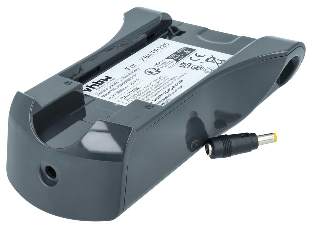 vhbw Akku kompatibel mit Shark IZ300 Staubsauger Schwarz (3000 mAh, 25,2 V, Li-Ion)
