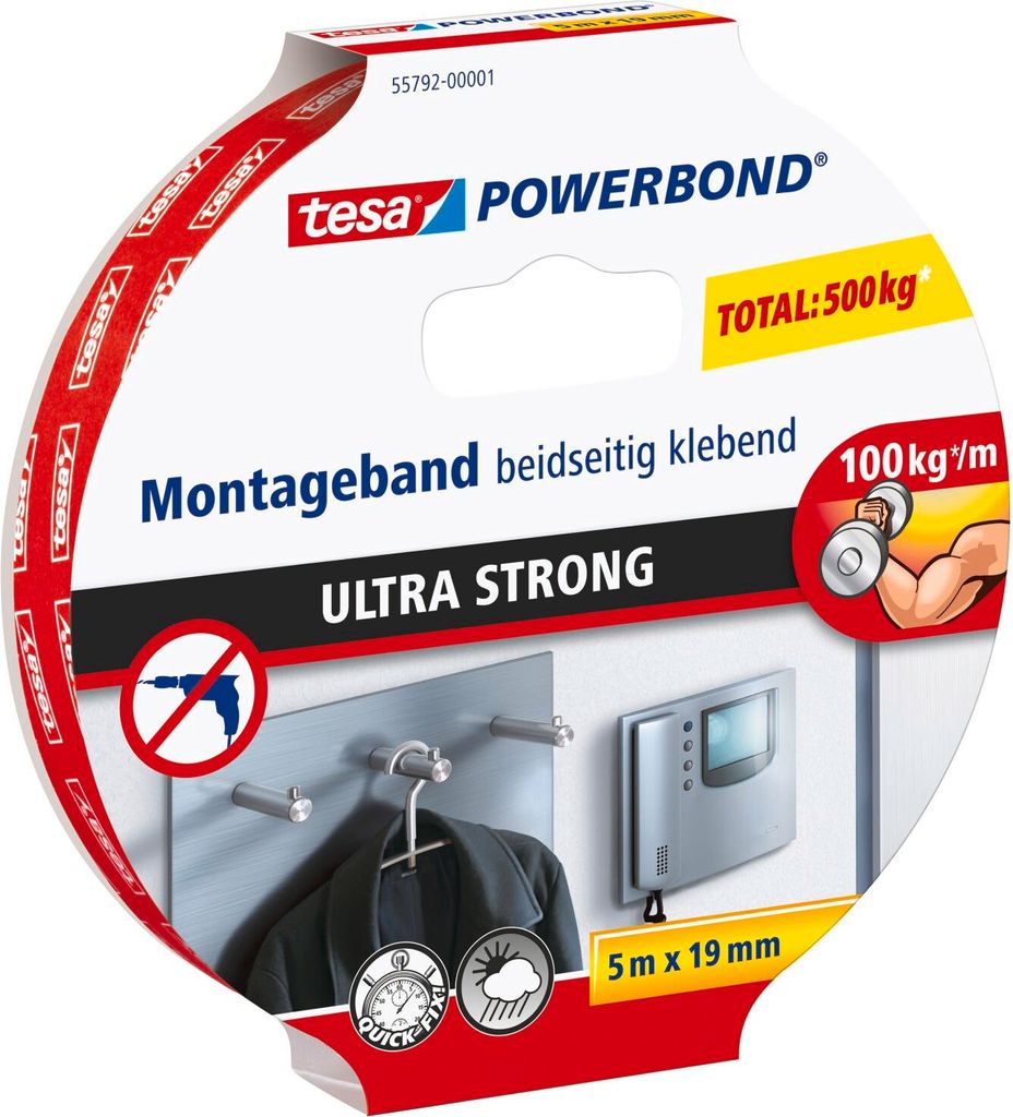 tesa Montageband doppelseitiges Klebeband extra stark MontageklebebandNeu