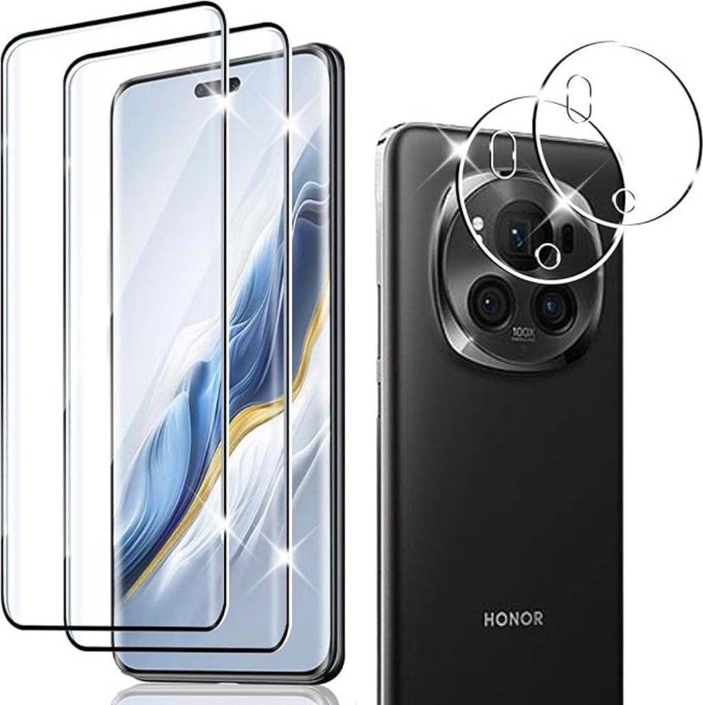 2X Schutzglas für Honor Magic 6 Pro Panzerfolie Display Kamera Full 9H Schutzset