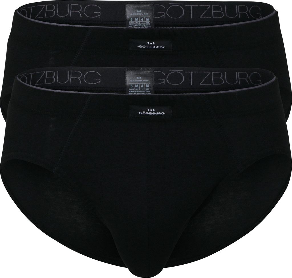Götzburg Herren-Slip 2er-Pack schwarz 6
