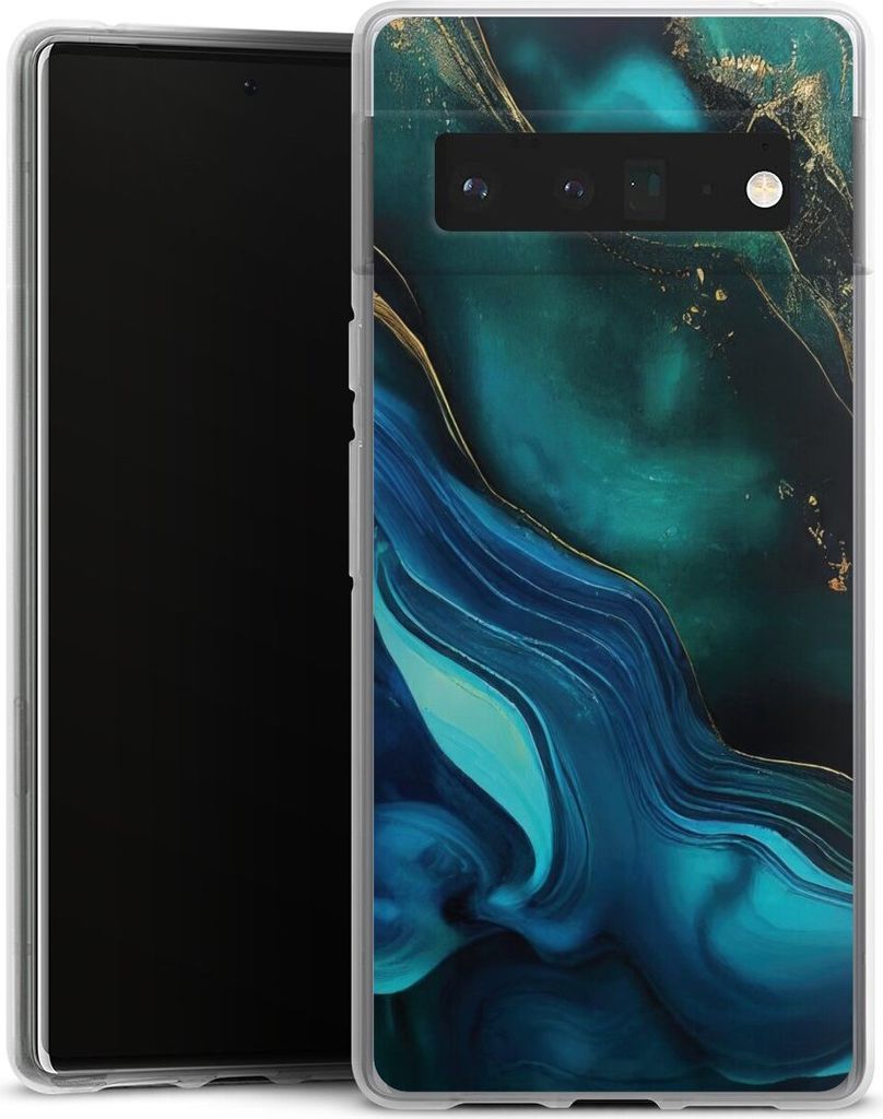 DeinDesign Handyhülle für Google Pixel 6 Pro Silikon Hülle Case Smartphone Schutzhülle Art Farbverlauf Marmor