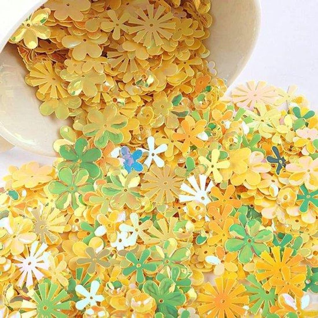 Glitzernde DIY-Verzierungen - 20g - Gelb Grün