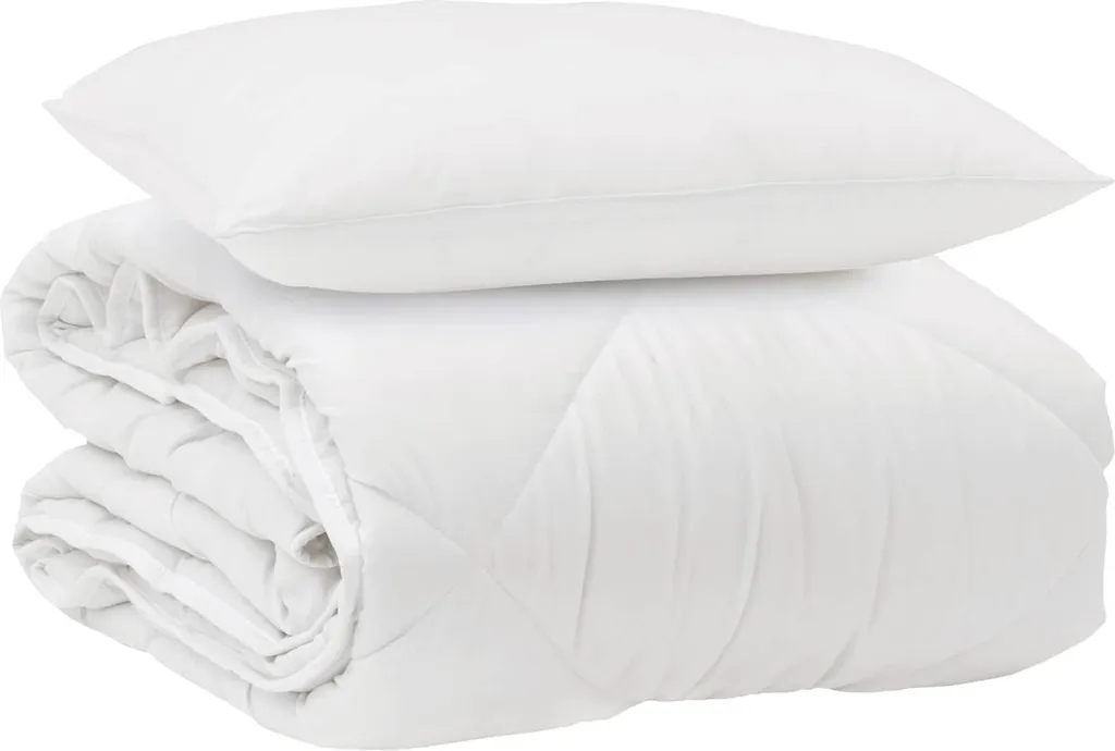 Duvet Set vidaXL Microfibra Bianca | Piumino Minimalista e Cuscino