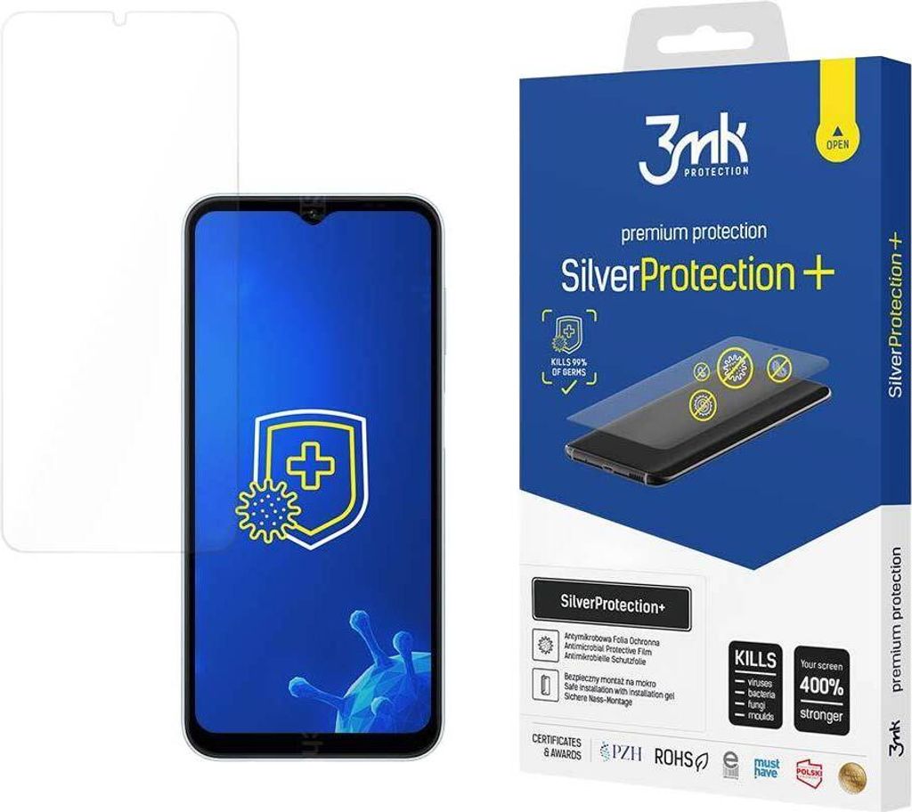 3mk Display Antimikrobielle Schutzfolie SilverProtection+ für Samsung Galaxy M14 0,21mm Self-Heal