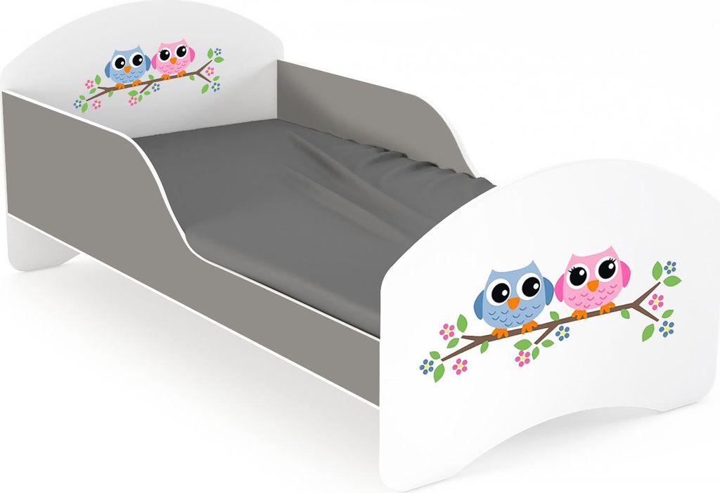 LEO2 Kinderbett 160x80 weiß und grau