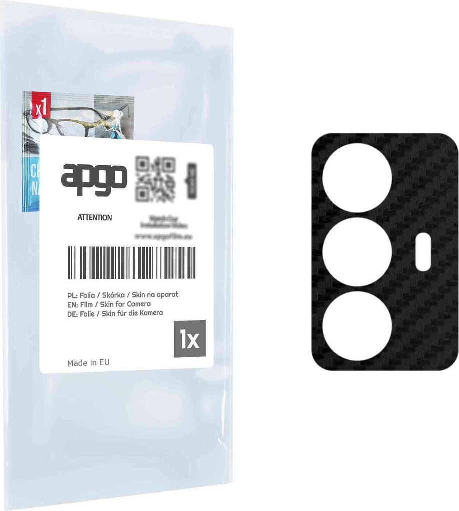 apgo Objektivschutz-Folie, Kameraschutz kompatibel mit TCL 30 E, Carbon-Imitation, Rückseite Schutzfolie für Kamera-Insel, Hinten Folie, kratzfes...