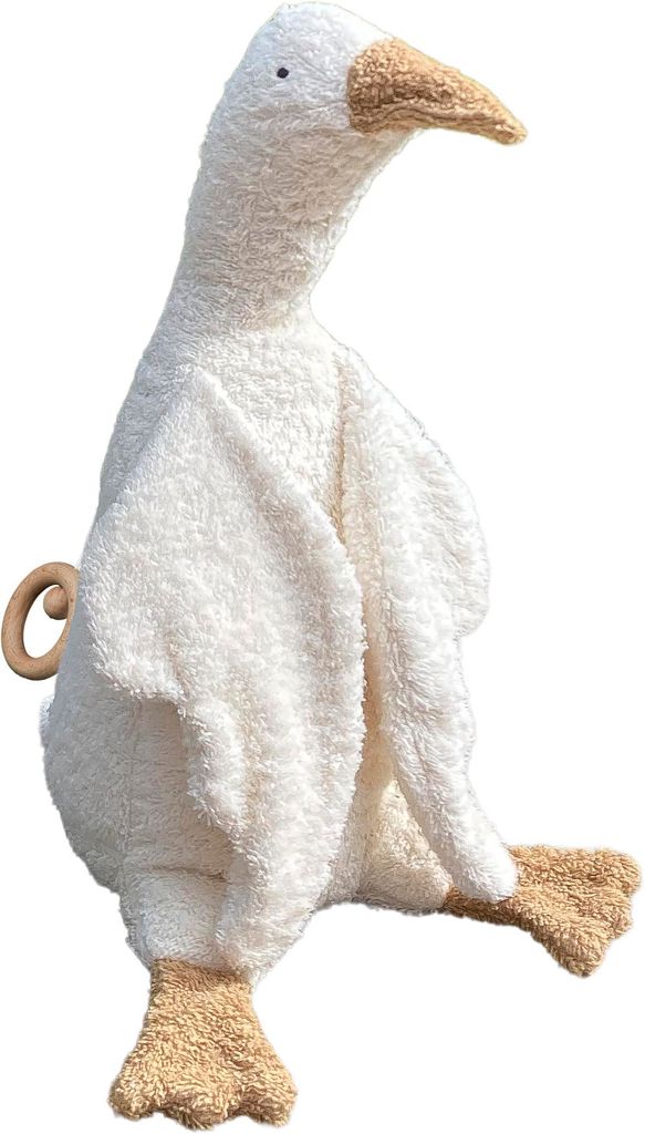 Efie Baby Spieluhr Gans weiß – Melodie LaLeLu, Kuschelspieluhr aus kbA Baumwolle, Germany