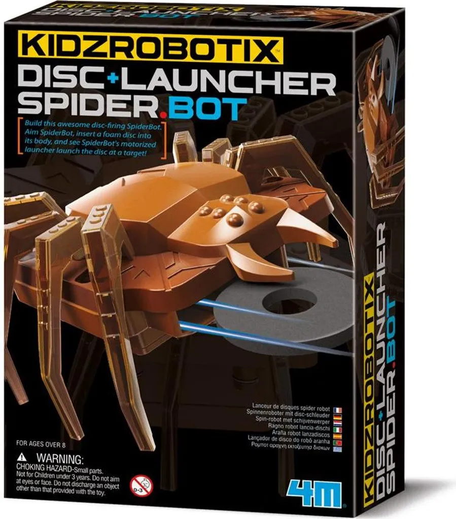 Robot lanceur de disque Spiderbot 4M - Mécanisme de tir automatique DIY