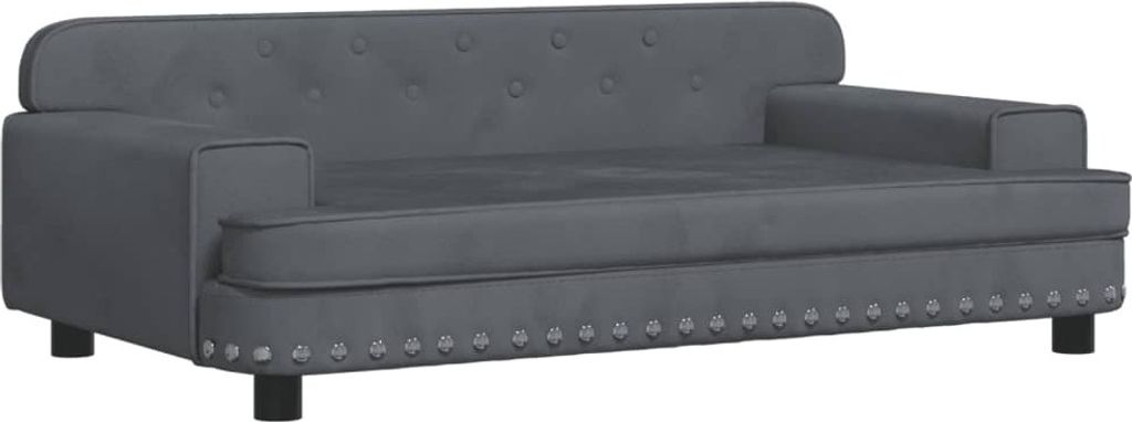 vidaXL Legowisko dla psa ciemnoszare 90x53x30 cm aksamitne Zdjęcie produktu 