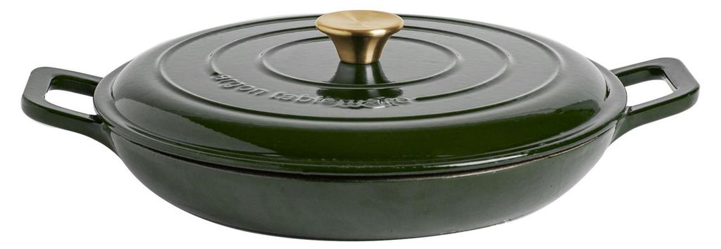Flache Gusseisen-Auflaufform – 2,3 l – Grün Produktbild 