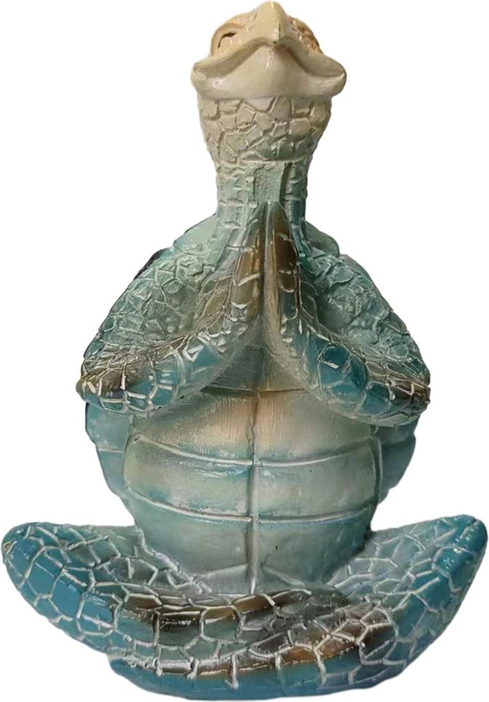 Yoga Meditation Schildkröte Ornament Sitzende Schildkröte Figur Statue Tier Skulptur Indoor Outdoor Garten Home Office Desktop Dekoration