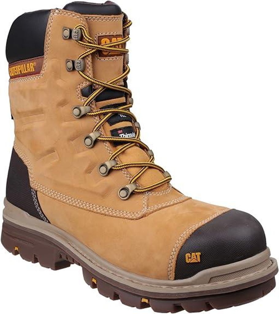 Caterpillar Premier 8 Honey Arbeitsschuhe Sicherheitsstiefel Stahlkappe S3 Gr. 45