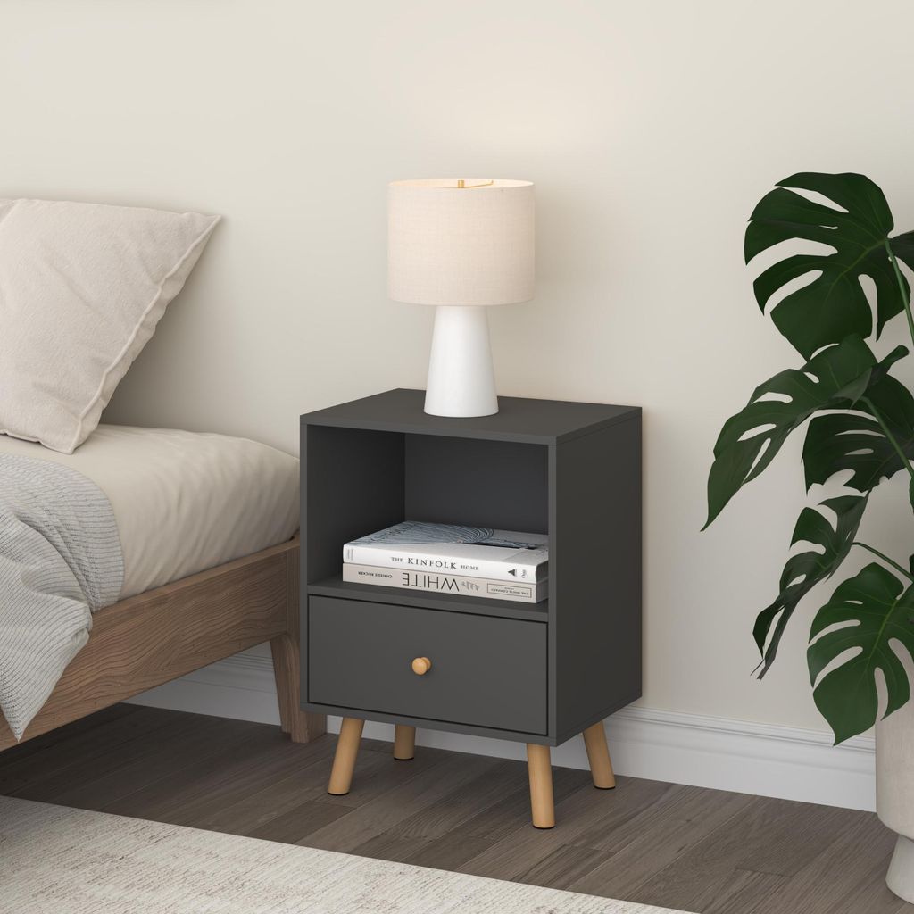 Tavolino 'Sundsvall' 40x30x54 cm grigio scuro Immagine del prodotto 