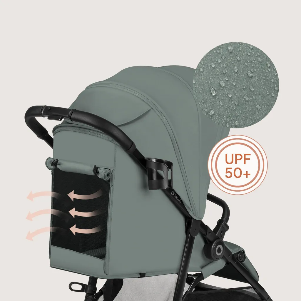 Poussette Bébé Confortable Lionelo Emerald : Finies les Siestes Courtes - Vert