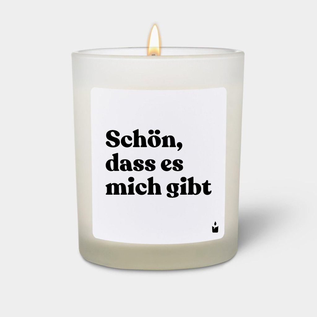 ChattyCandles Duftkerze Weiss Flowery Schön, dass es mich gibt