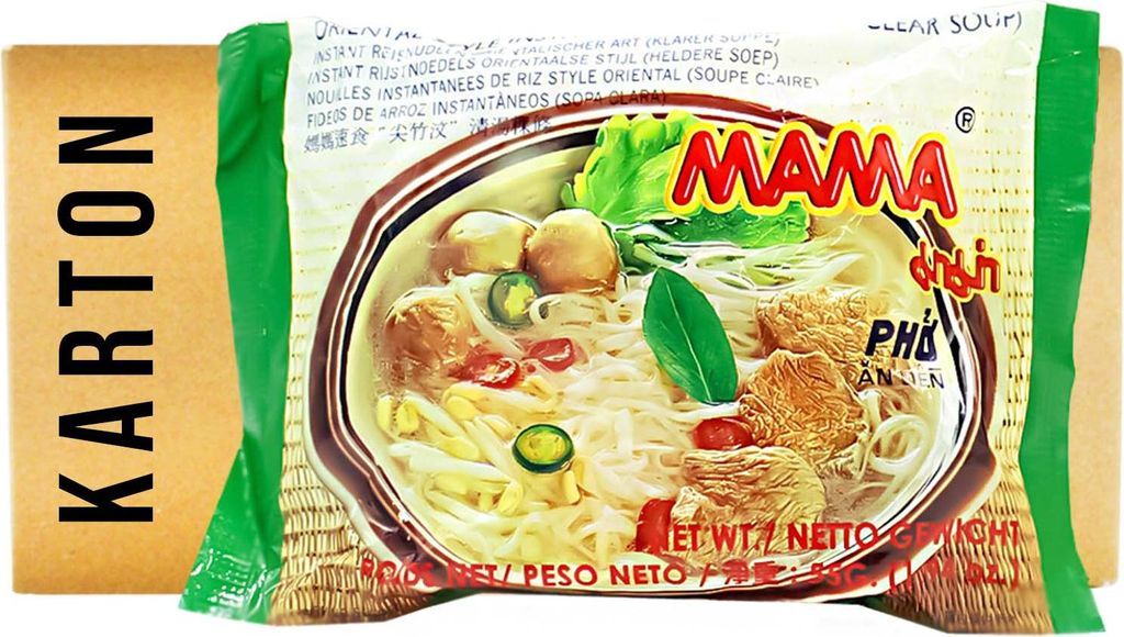Mama Reisnudeln Chand Instant Reisnudeln Pho Suppe 30x55g