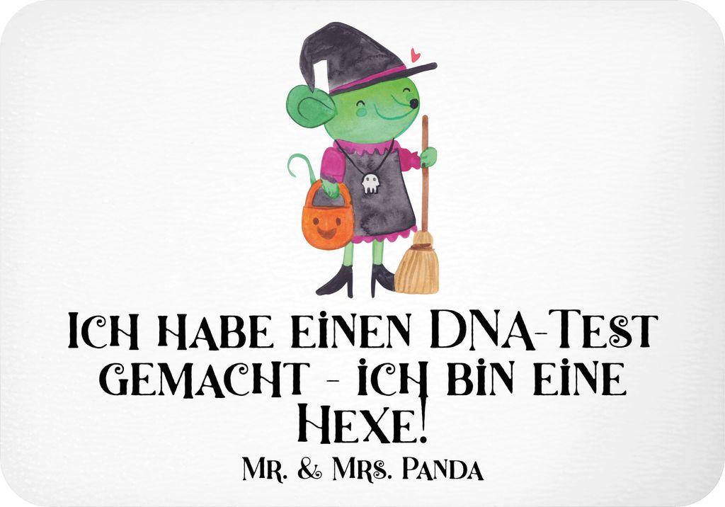 Mr. & Mrs. Panda Kühlschrankmagnet Halloween Hexe - Weiß - Geschenk, wandmagnet, Geschenke, magnet, whiteboardmagnet, Spruch, haftmagnet, mystisc...