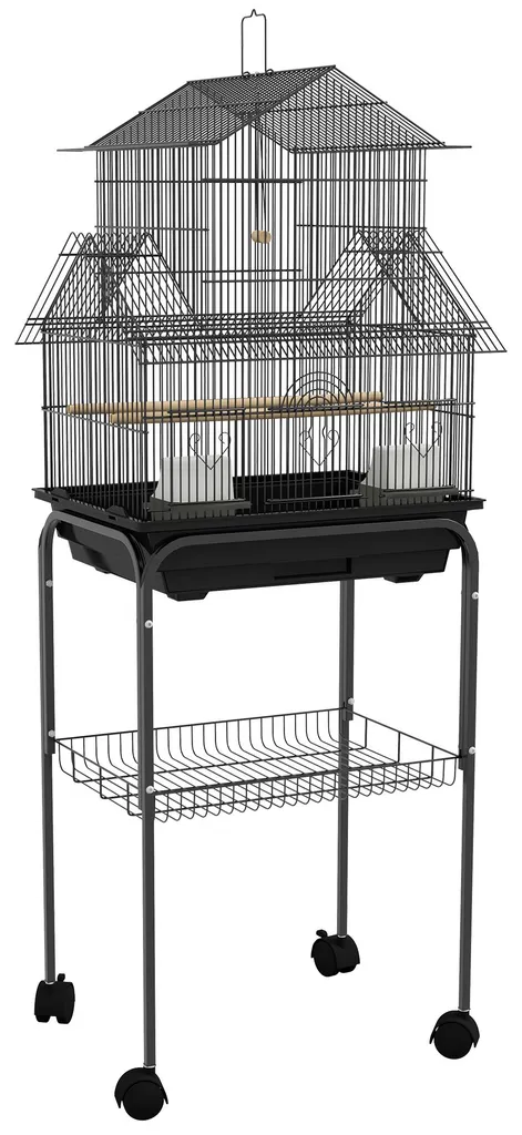 Volière d'intérieur design pour canaris et perruches avec bac amovible