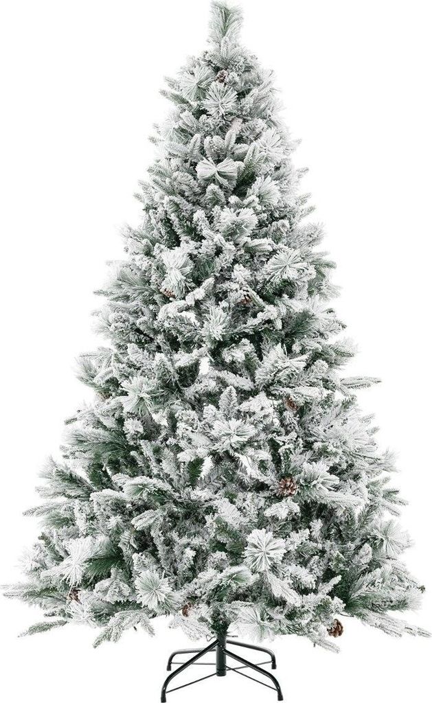 180 cm künstlicher Weihnachtsbaum mit Schnee, 8 Lichtmodi