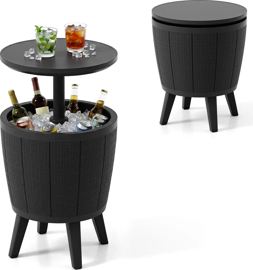 Table Réfrigérée de Jardin 38L - Seau à Glace et Table de Cocktail
