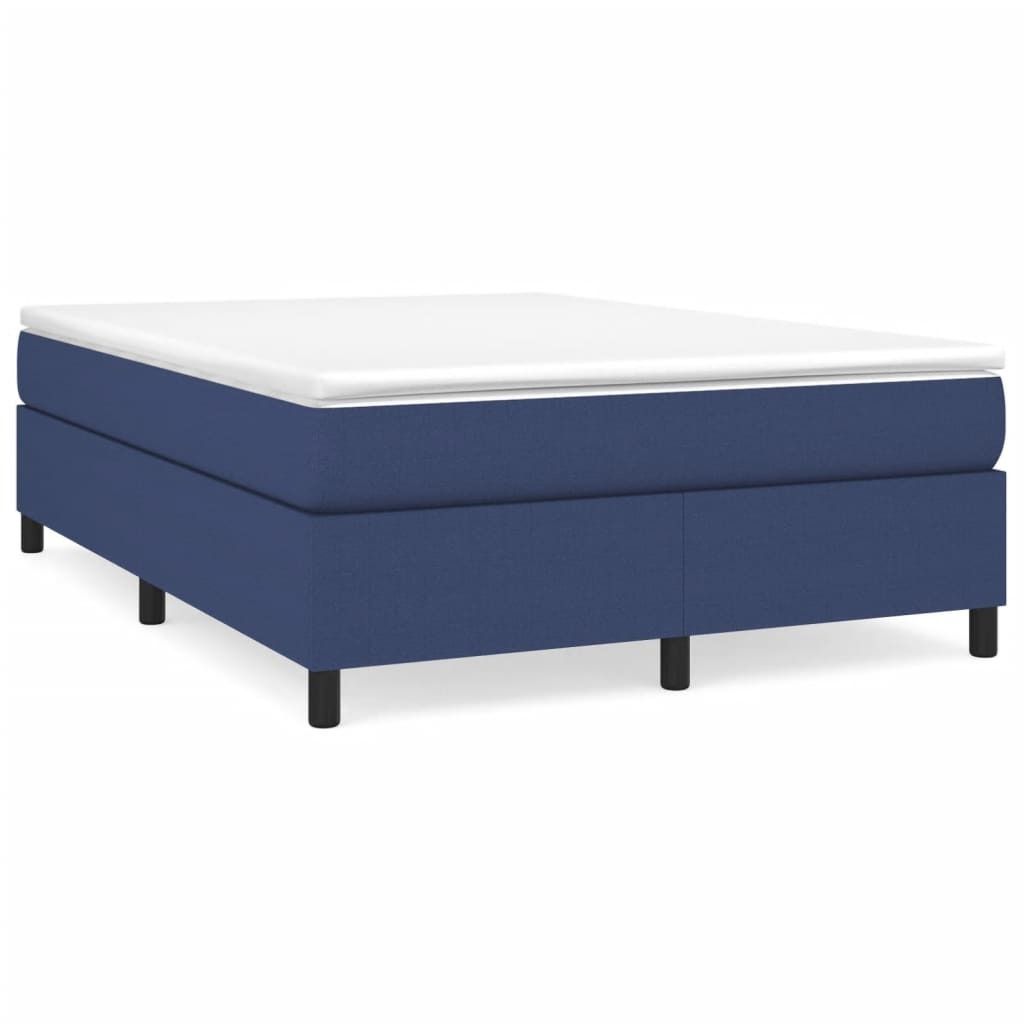 vidaXL Boxspringbettgestell Blau 140x200 cm Stoff