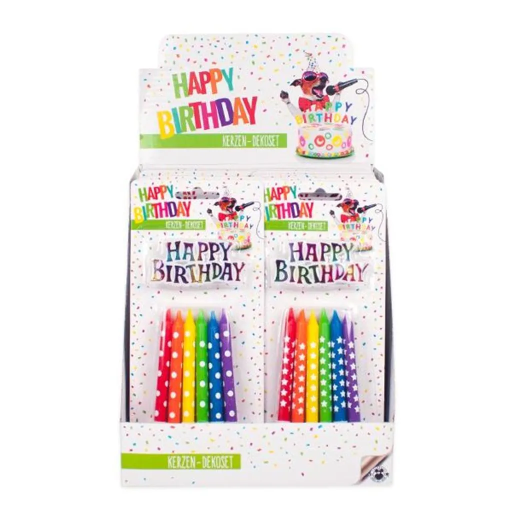 Candeline Rainbow per Torta Compleanno - Set 13 Pezzi Colorati - 3