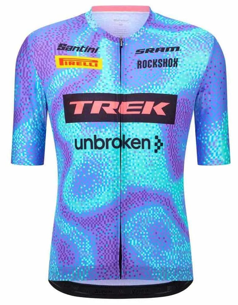 Santini Trek Factory Racing 2026 Kurzarm-radtrikot Blau,Lila M Mann Blau,Lila M