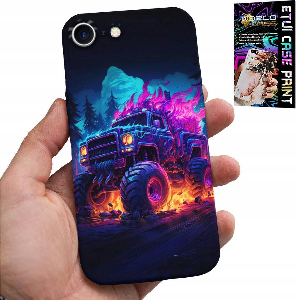 Etui Für Iphone 7 / 8 / Se2 - Monstertruck Mega Truck Designs Etui