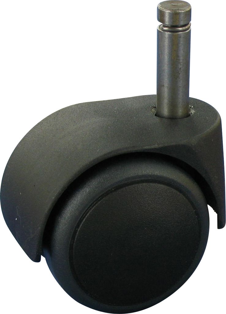 Satz 5x Stuhlrollen Doppelrollen weiches Rad Ø50 Stift 10x32