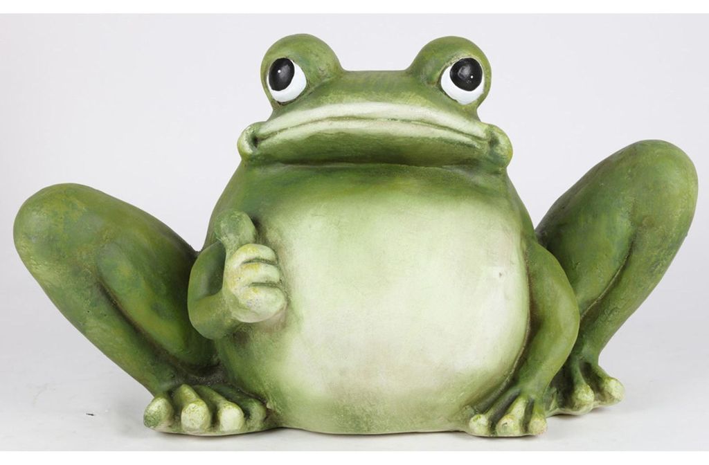 Gartenfigur Dicker Frosch 55 × 30,5 × 31 cm aus Magnesia – Produktbild 