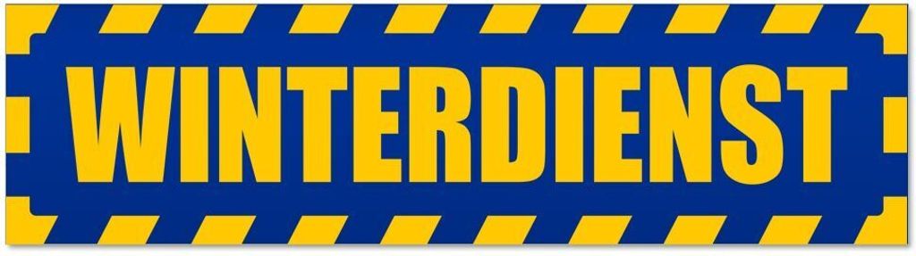 Kiwistar - Autoaufkleber - Blau - 60 x 16 cm - Winderdienst gestreift - Hinweis Aufkleber Sticker für Auto, Kfz, Fahrrad, PKW, LKW