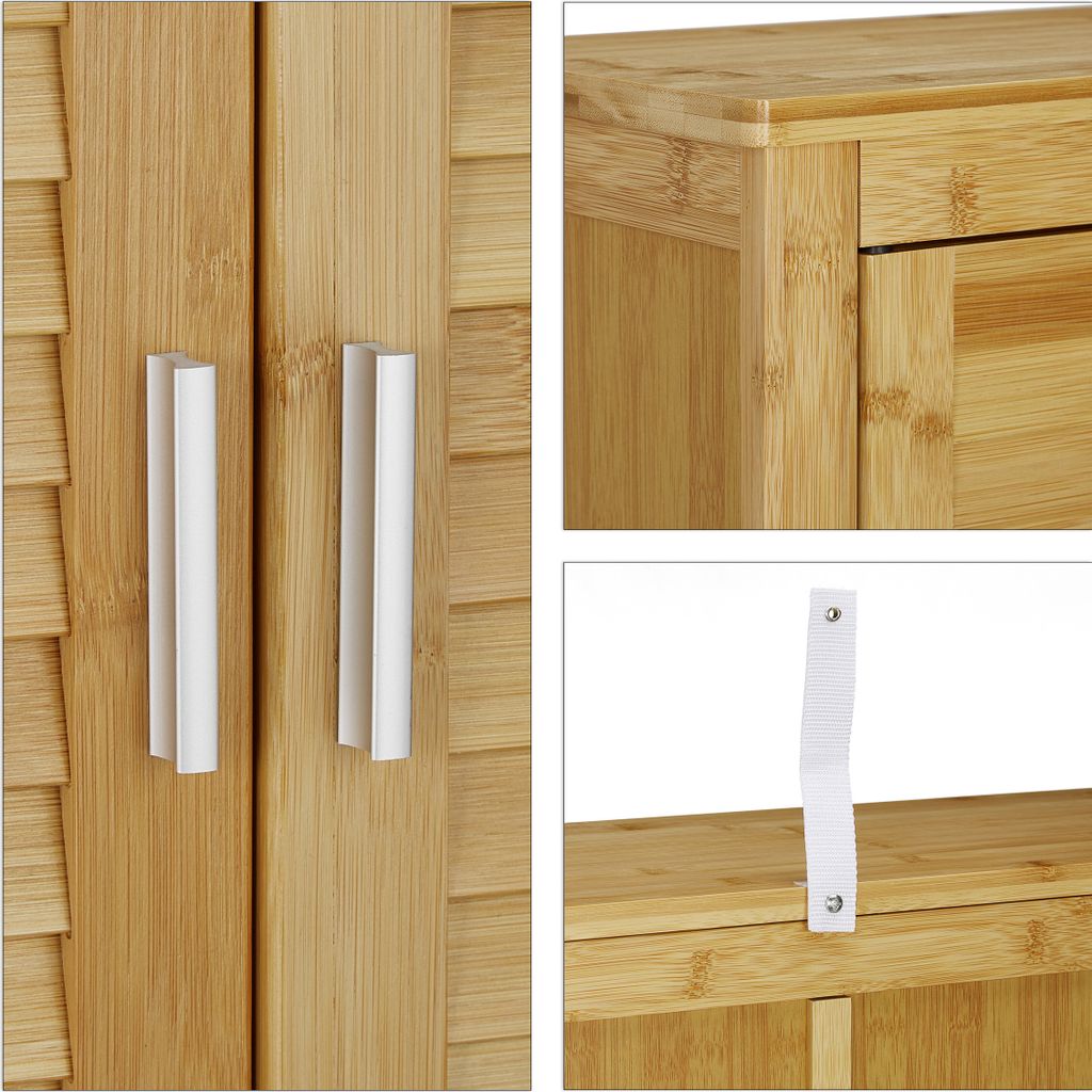 relaxdays Waschmaschinenschrank, 10020299_0 braun 3 Produktbild 8