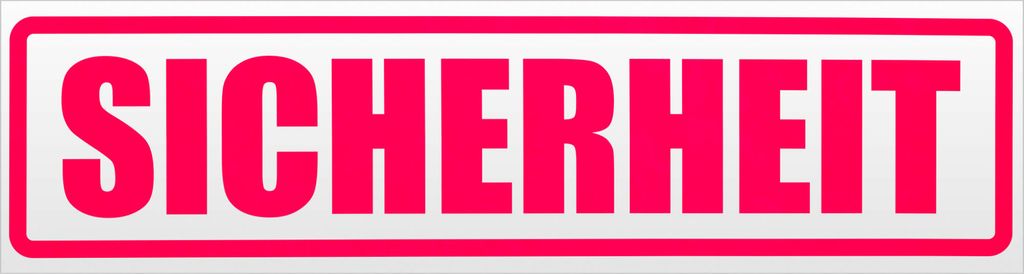 Kiwistar Sicherheit Security Magnetschild Schild magnetisch - 20cm Neonpink - Magnetfolie für Auto PKW Kfz