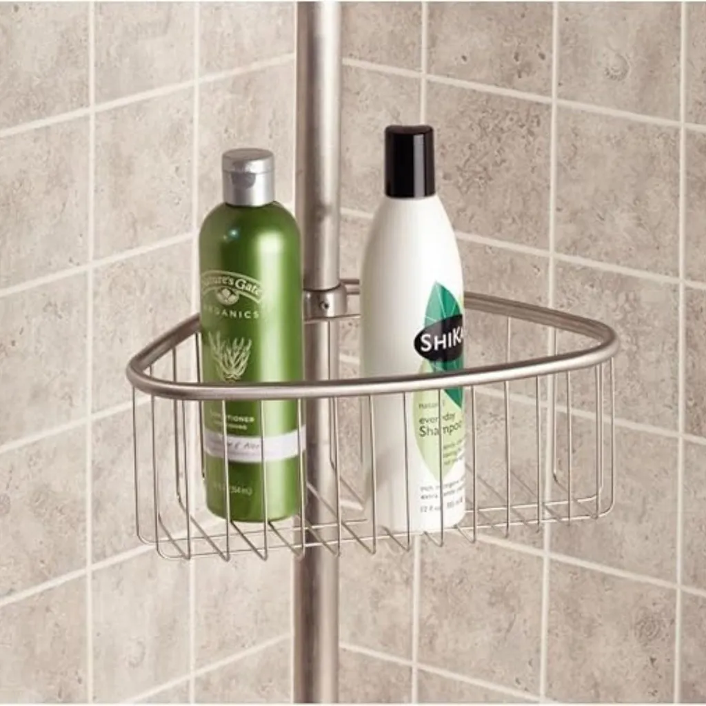 Etagère de douche d'angle NILO 60 cm - Structure chromée anti-rouille
